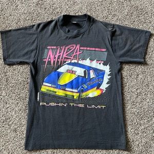 Vintage 90s NHRA Winston Drag Racing T-Shirt Mens M Single Stitch Distressed